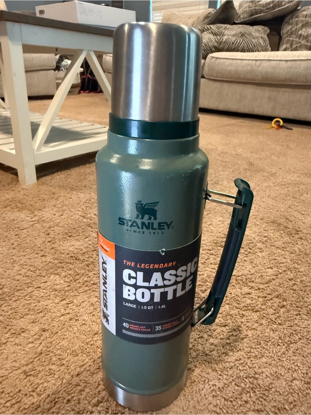 Heritage Classic Vacuum Bottle Thermos 1.1 qt  1L Stainless Steel